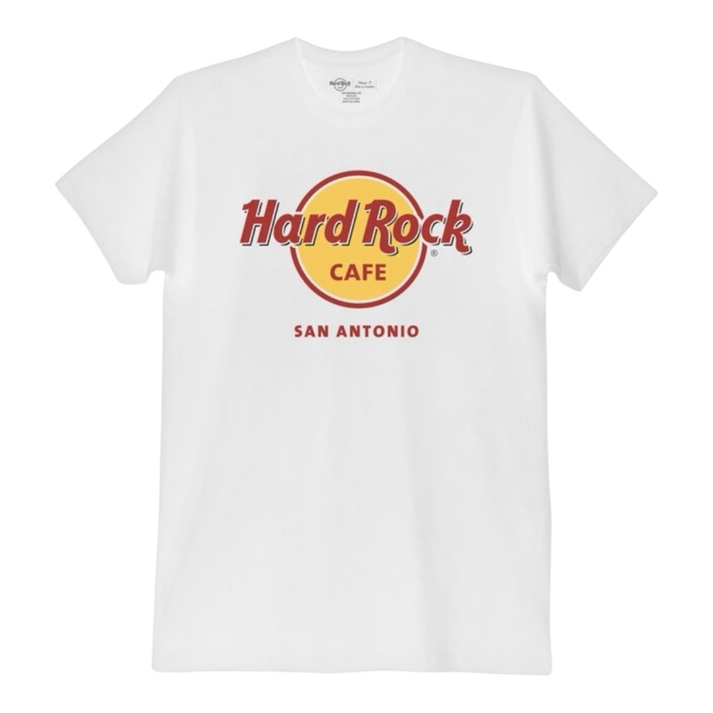 Hard Rock Cafe San Antonio White Graphic T-Shirt New In Album Box Large